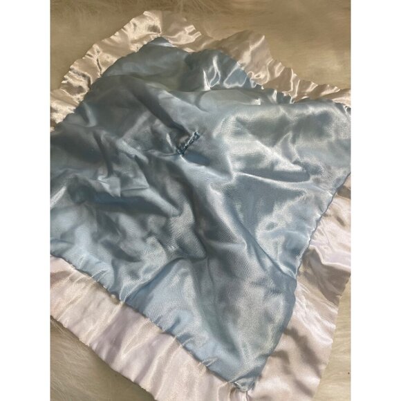 Baby Gund My 1st Bunny Blue Lovey Satin & Plush Security Blanket 4061373 - Picture 3 of 5